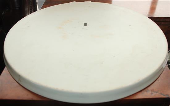 A Japanese Satsuma style porcelain circular tray, Meiji period, 46.5cm